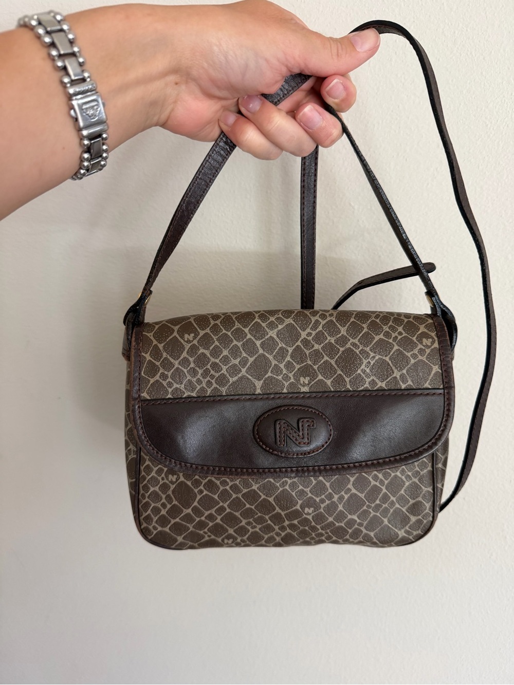 Vintage Nina Ricci Monogram Crossbody Bag